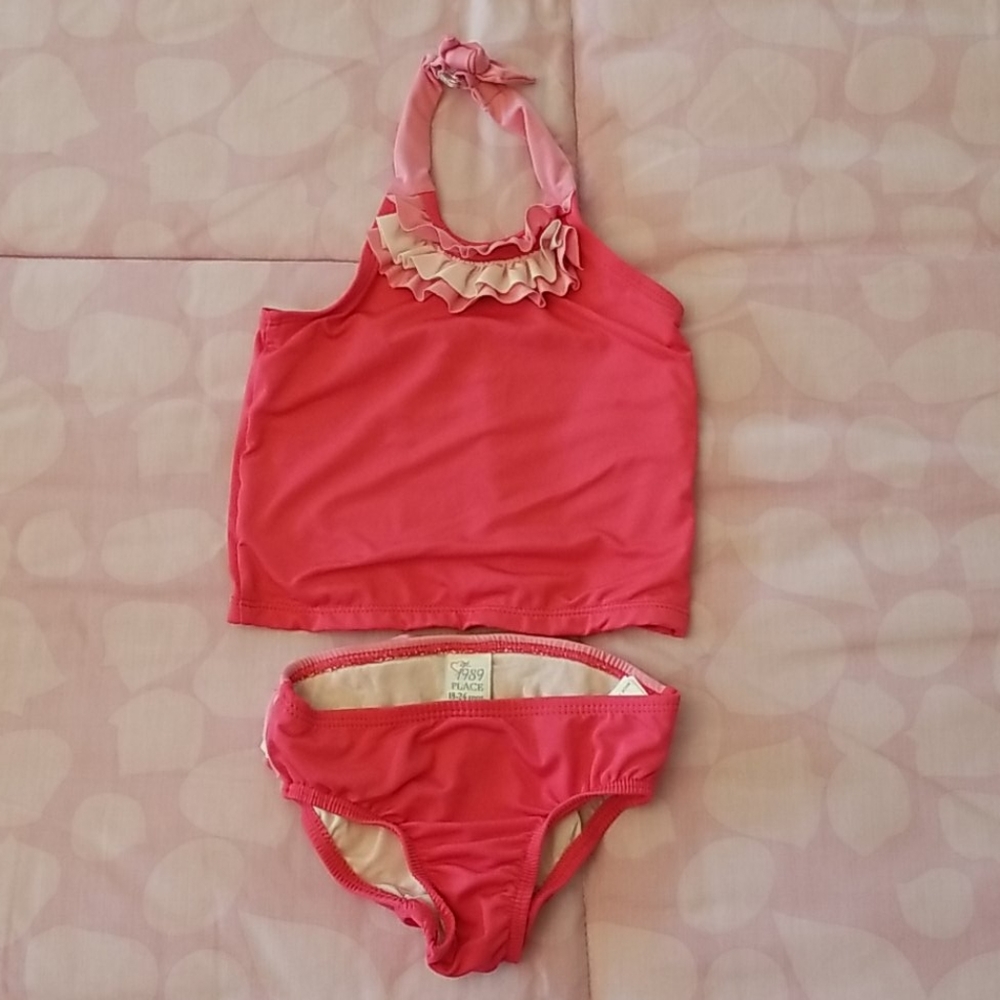 Children's Place Baby Girl Two Piece Pink Swimsuit